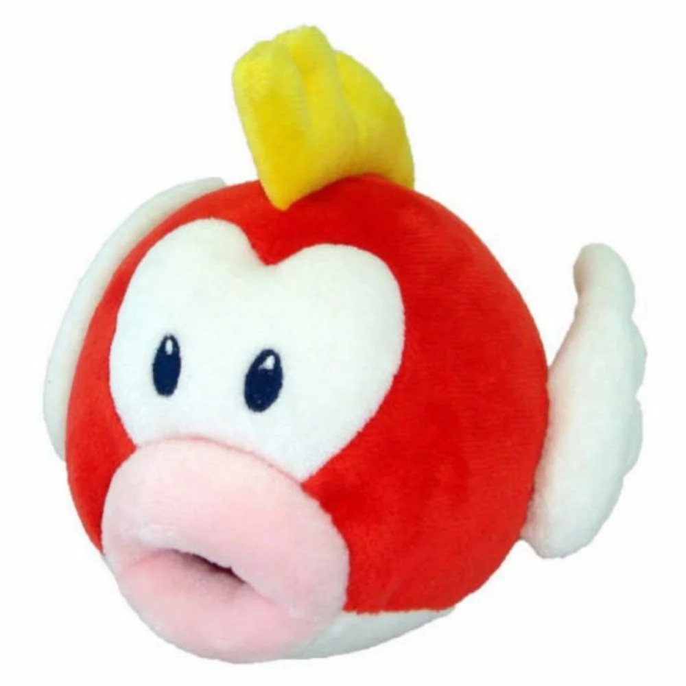 Super Mario Plush Mario Kart Official Plush Large Cheep 8 inches Toy.